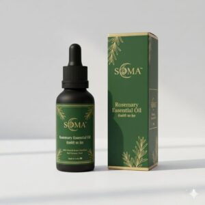 SOMA Rosemary Essential Oil 30ml | 100% Pure & Natural Therapeutic Grade Oil for Hair Growth, Anti Hair Fall, Scalp Care, Skin Care & Aromatherapy | Suitable for Men & Women