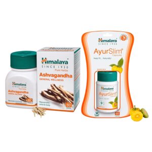 Himalaya Ashvagandha - General Wellness Tablets, 60 Tablets & Wellness Ayurslim Capsules - 60 Tablets